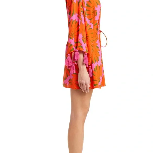 Farm Rio Copacabana pink kimono coverup XS NWT - Picture 2 of 10